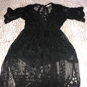 Dress, with see through Lace Detail
